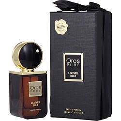 Armaf Oros Pure Leather Gold By Armaf Eau De Parfum Spray 3.4 Oz