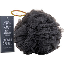 Spa Accessories Gentlemans Well Groomed Shower Sponge (xl Size) - Charcoal By Spa Accessories