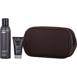 Men Facial Care Kit: Smoothing Shaving Gel 150ml + Shine Contol 24h Aqua Emulsion 50ml --2pcs+bag