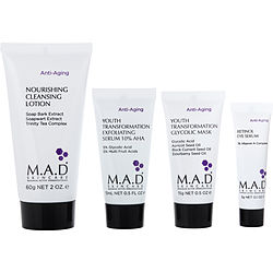 Discover Anti-aging: Cleansing Lotion 60ml + Exfoliating Serum 14.7g + Glycolic Mask 14.7g + Retinol Eye Serum 7.3g --4pcs