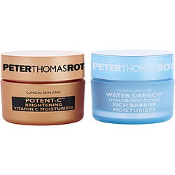 Day & Night Moisture Must-haves Set: Potent-c Moisturizer + Water Drench Hyaluronic Cloud Rich Barrier Moisturizer --2x20ml/0.67oz