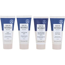 Dead Sea Naturals Set: Refreshing Cleansing Gel 15ml + Facial Moisturizer Broad Spectrum Spf 20 15ml + Restorative Night Cream 15ml + Purifying Mud Mask 15ml + Daily Eye Cream 3ml --5pcs